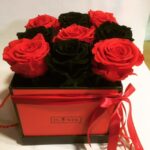 FOREVER ROSE IN “BOX” -RED-BLACK